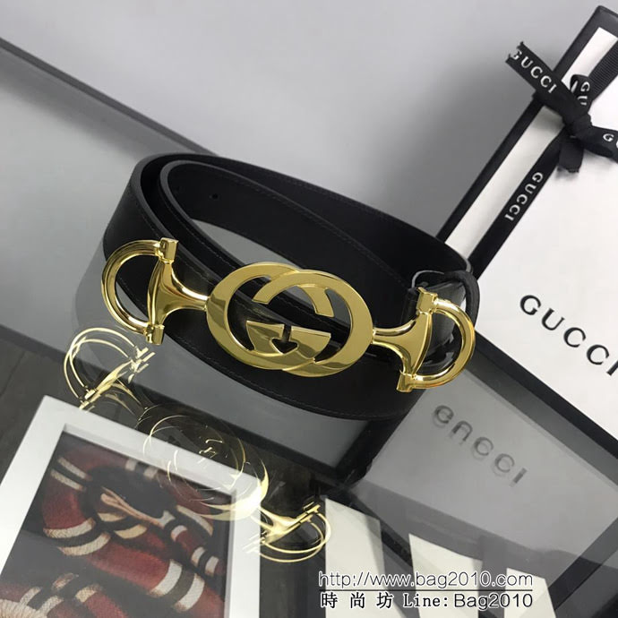 GUCCI古馳 官網新款 正品規格 原單品質 蜂巢底原版扣 雙G馬銜扣 時尚百搭款皮帶  xfp1316